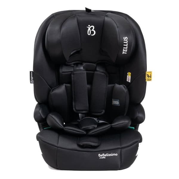 BEBELISSIMO - Isofix bilbarnstol - 76 -150cm - Tellus - från 9 till 36 kg, 15 månader till 12 år - svart