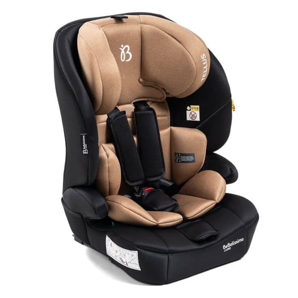 BEBELISSIMO - Isofix babybilbarnstol - 76 -150cm - Tellus - från 9 till 36 kg, 15 månader till 12 år -beige
