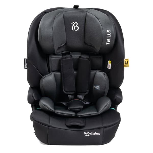 BEBELISSIMO - Isofix baby bilbarnstol - 76 -150cm - Tellus - från 9 till 36 kg, 15 månader till 12 år - grå