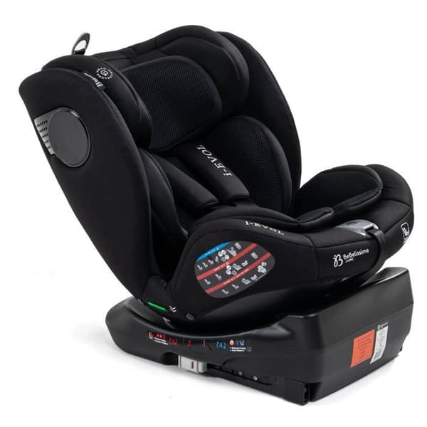Bebelissimo - Isofix bilbarnstol - 360° vridbar - 40-150 cm - 0-36kg i- Evol - svart