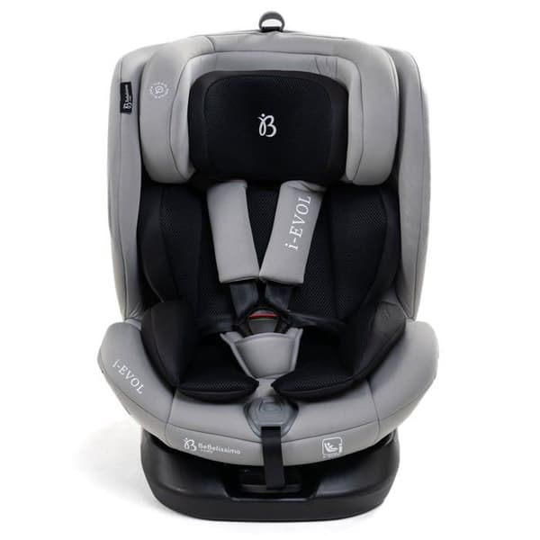 Bebelissimo - Isofix bilbarnstol - 360° vridbar - 40-150 cm - 0-36kg - i- Evol - ljusgrå