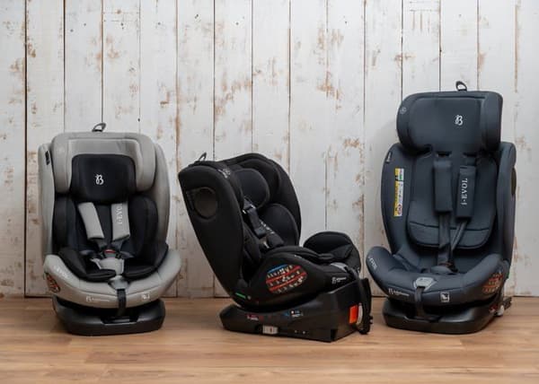 Bebelissimo - Isofix bilbarnstol - 360° vridbar - 40-150 cm - 0-36kg - i- Evol - ljusgrå