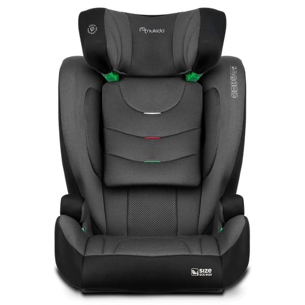 Nukido Louis Blød autostol sort og grå 15-36 kg ISOFIX