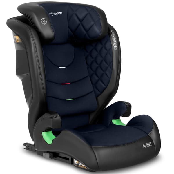 Nukido Louis bilbarnstol, svart och marinblå, 15-36 kg ISOFIX