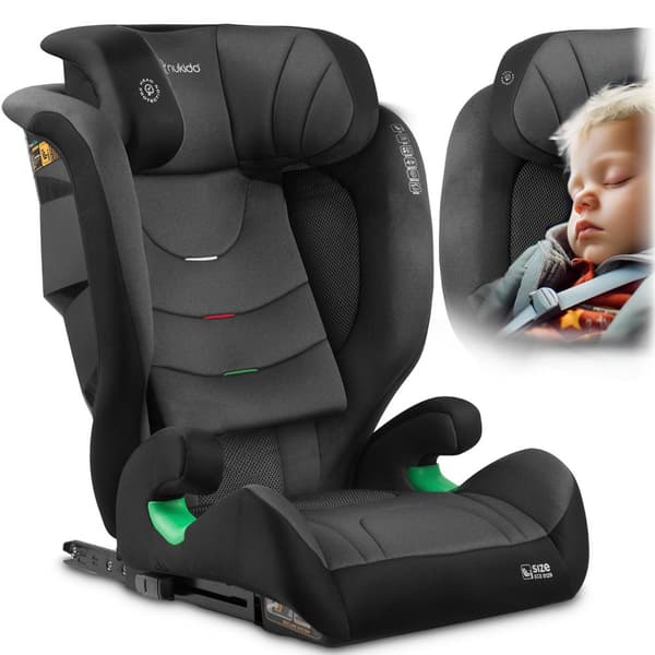 Nukido Louis Mjuk bilbarnstol svart och grå 15-36 kg ISOFIX