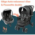 Miniatyrbillede 3 af 6: Klapvogn til baby Bambisol Sort