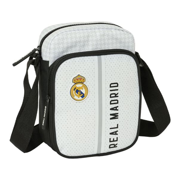 Olkalaukku Real Madrid C.F. Valkoinen Harmaa 16 x 22 x 6 cm