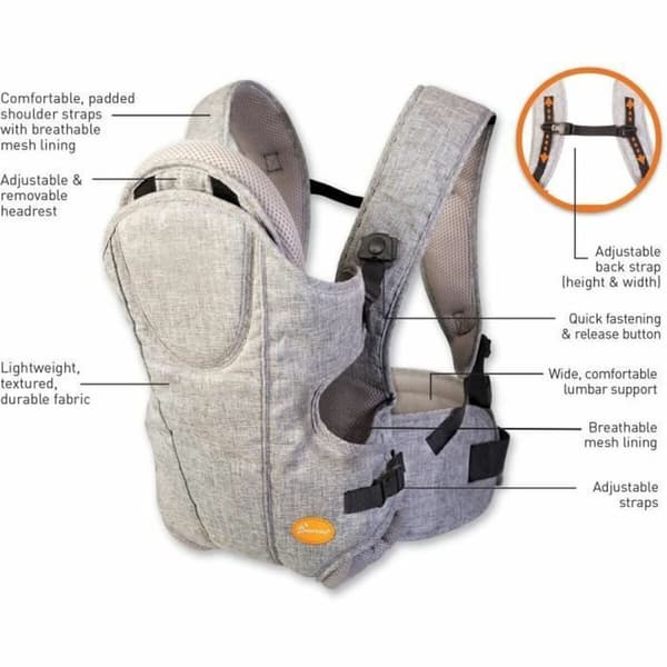 Bärstol Dreambaby Oxford Grå + 3 år 15 kg