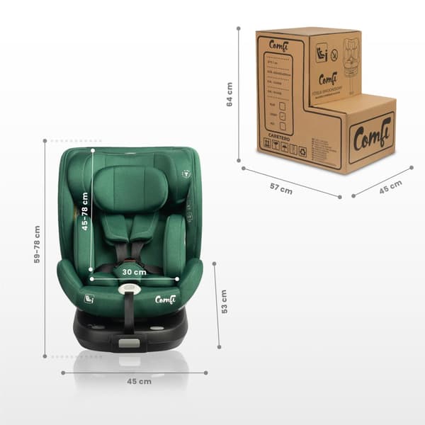 COMFI TURVAISTUIN I-SIZE (40-150) - PUNAINEN