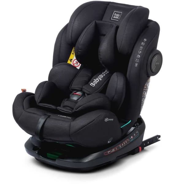 Bilbarnstol - BABYAUTO - GYRO BLACK LINE EMBOSSED - Från födsel till 12 år - 0-36 kg - I-Size - ISOFIX - 360° vridbar - R129