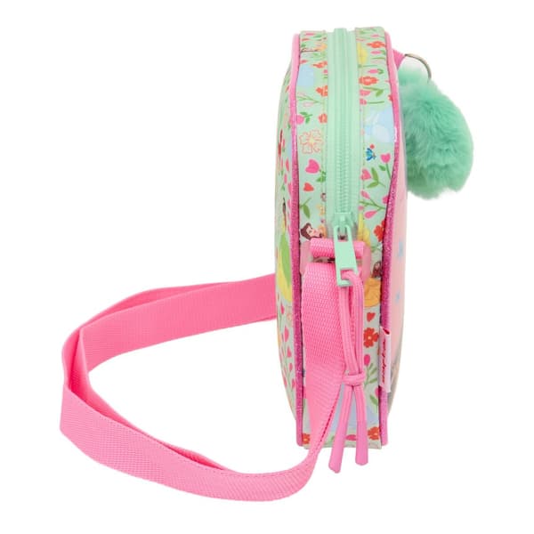 Skuldertaske Disney Princess Bloom Grøn Pink 16 x 18 x 4 cm