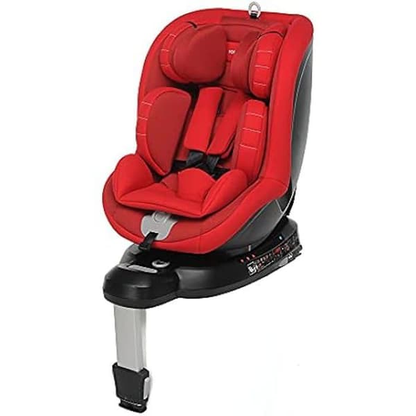 Foppapedretti Logik I-Size Isofix 360° vridbar bilbarnstol för barn från 40 till 105 cm (upp till 18 kg), röd