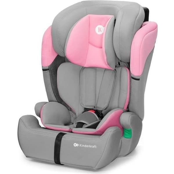 I-storlek 76-150 cm bilbarnstol - KINDERKRAFT COMFORT UP2 - Justerbart nackstöd - Snabb installation - 15 månader till 12 år - Rosa