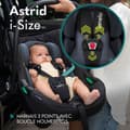 Miniatyrbild 3 av 6: Bilbarnstol med ISOFIX-basen - LIONELO Astrid i-Size - ADAC - Spädbarnssäte 40-87 cm - Lätt - Svart