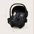 Miniatyrbild 6 av 6: Bilbarnstol med ISOFIX-basen - LIONELO Astrid i-Size - ADAC - Spädbarnssäte 40-87 cm - Lätt - Svart