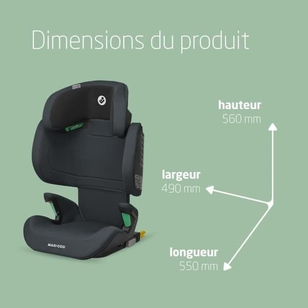 MAXI-COSI Rodifix M I-Size, Bilbarnstol Isofix Grupp 2/3, Bilstolshöjare, Evolutiv, från 15 till 36kg, från 3,5 till 12 år, Basic grey