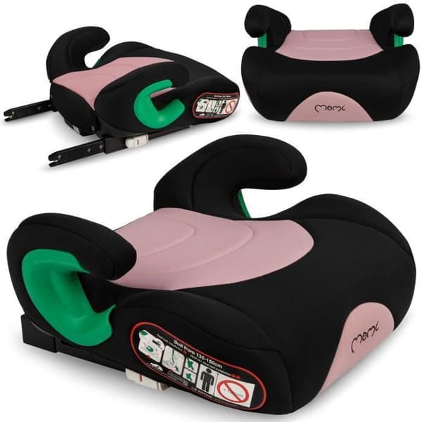 Bilbarnstol med bälte MoMi VENKO – I-SIZE 135-150cm R129 – ISOFIX – Rosa