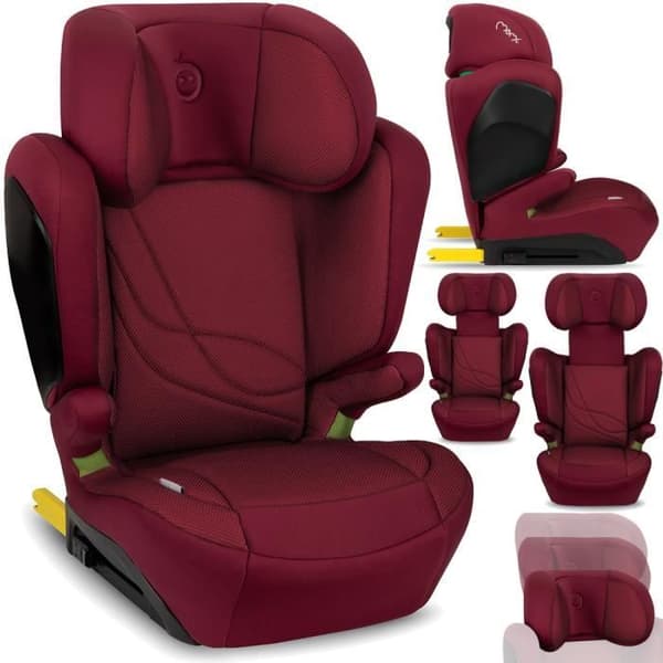 MoMi MEI Bilstol – I-SIZE 100-150cm - Grupp 2/3 - Upp till 36 kg - Framåt vänd – ISOFIX - Röd