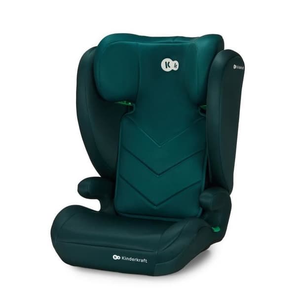 I-size bilbarnstol 100-150 cm - KINDERKRAFT I-SPARK - Booster för barn - Snabbinstallation - Säkerhetssystem - Grön