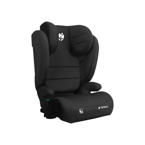 Bilbarnstol I-size 100-150 cm TULANO JOY 35, Isofix-fäste, Justerbart nackstöd, Avtagbart överdrag, Svart