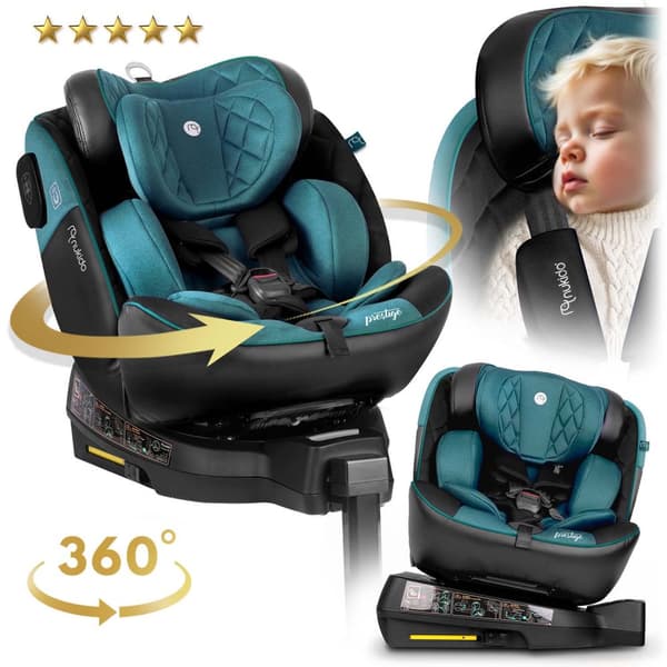 Nukido Prestige Line turvaistuin musta/sininen 0-36kg ISOFIX