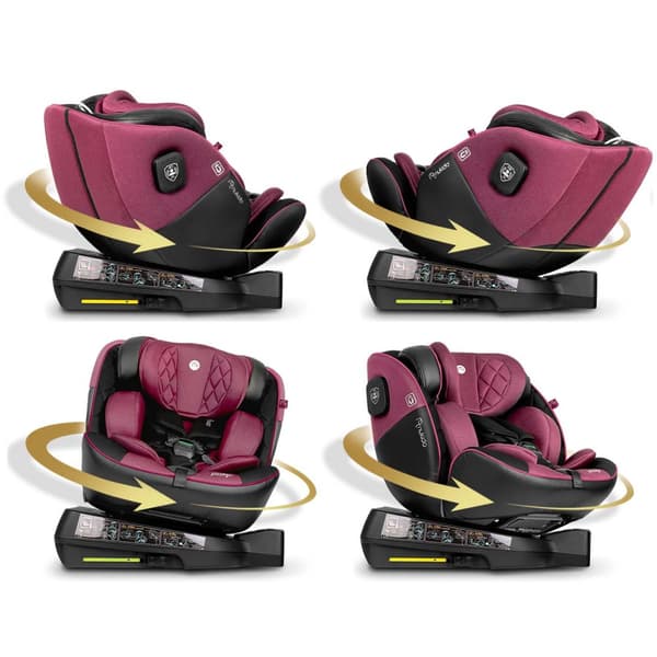 Nukido Prestige Line Bilbarnstol Svart/Rosa 0-36kg ISOFIX