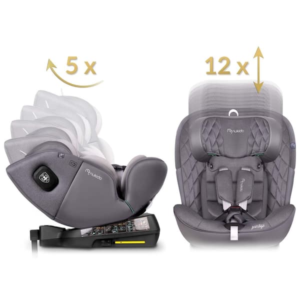Nukido Prestige Line Bilbarnstol Grå 0-36kg ISOFIX