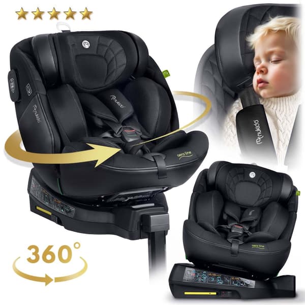 Nukido Aero Line Bilbarnstol Svart 0-36kg ISOFIX