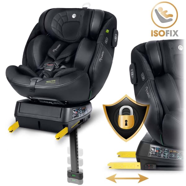 Nukido Aero Line Bilbarnstol Svart 0-36kg ISOFIX