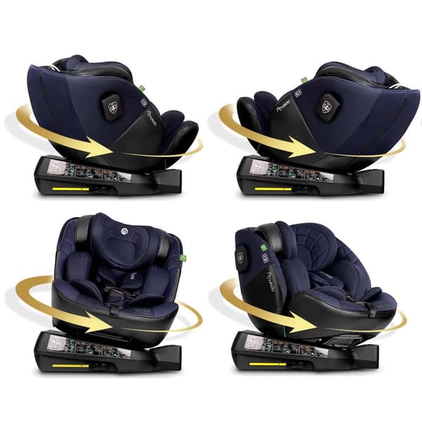 Nukido Aero Line Bilbarnstol Svart/Marinblå 0-36kg ISOFIX