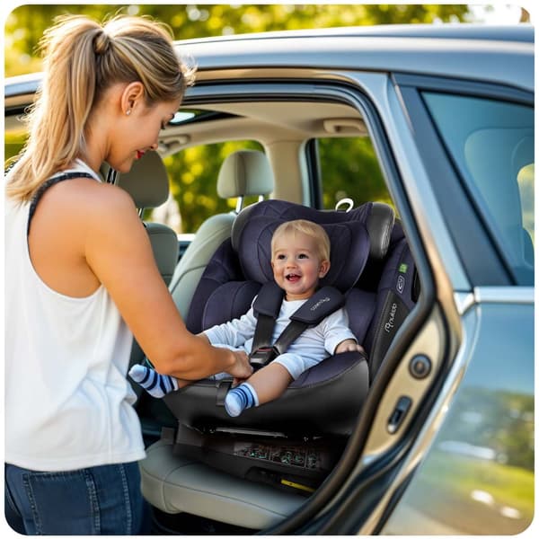 Nukido Aero Line Bilbarnstol Svart/Marinblå 0-36kg ISOFIX