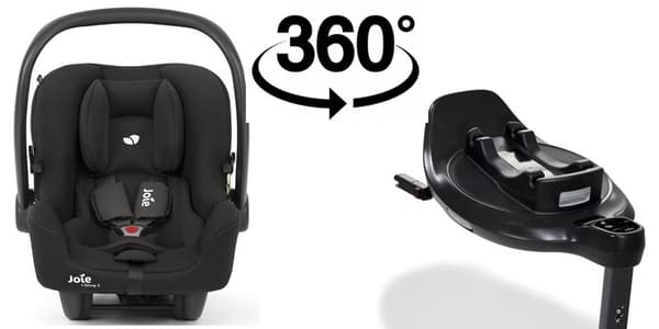 Joie i-Snug 2 Bilbarnstol 0-13kg Set med Encore 360 Cycle Base Shell Grå