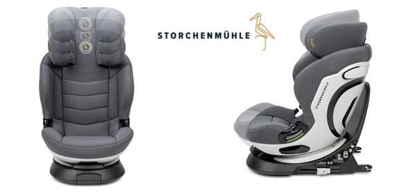 Storchenmühle NIKI NEXT bilbarnstol R129/03 i-Size 100-150 Onyx