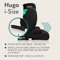 Miniatyrbild 4 av 6: Bilstol för spädbarn LIONELO Hugo i-Size - ISOFIX - 100-150 cm - Grupp 2/3 - Höjdjusterbart nackstöd - Svart