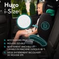 Miniatyrbild 2 av 6: Bilstol för spädbarn LIONELO Hugo i-Size - ISOFIX - 100-150 cm - Grupp 2/3 - Höjdjusterbart nackstöd - Svart