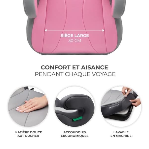 Kinderkraft Barnbältesstol I-BOOST I-SIZE Rosa