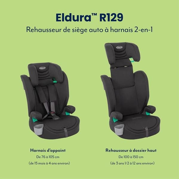 GRACO - Bilbarnstol Eldura - Midnatt