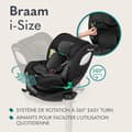 Miniatyrbild 3 av 6: Bilbarnstol 360° LIONELO Braam iSize - ISOFIX - Svängbar bas 360° - 40-150 cm - Grupp 0/1/2/3 - Svart