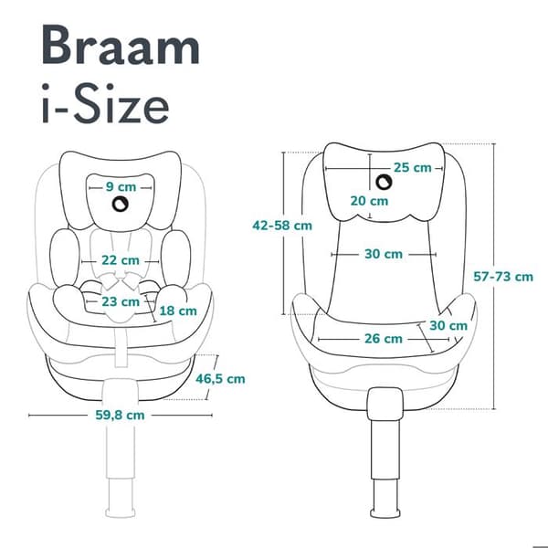 Bilbarnstol 360° LIONELO Braam iSize - ISOFIX - Svängbar bas 360° - 40-150 cm - Grupp 0/1/2/3 - Svart