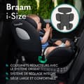 Miniatyrbild 2 av 6: Bilbarnstol 360° LIONELO Braam iSize - ISOFIX - Svängbar bas 360° - 40-150 cm - Grupp 0/1/2/3 - Svart
