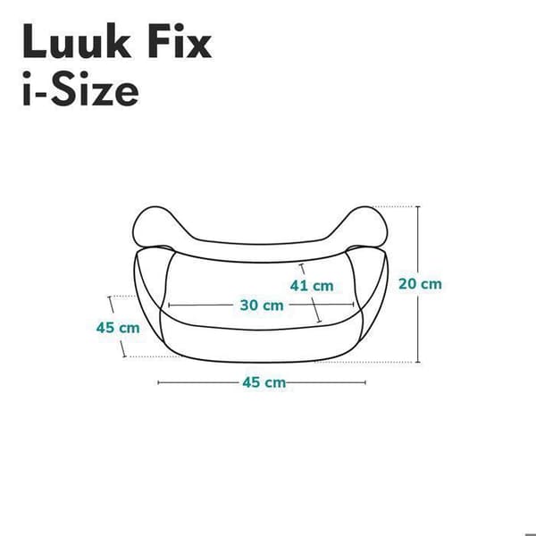 LIONELO Luuk Fix i-Size låg bältesstol - Svart - Grupp 2/3 (22-36 kg)