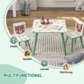 Miniatyrbillede 4 af 9: Børnebord med 2 Stole, ZONEKIZ, 60x60x44 cm, Grøn