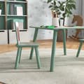 Miniatyrbillede 9 af 9: Børnebord med 2 Stole, ZONEKIZ, 60x60x44 cm, Grøn