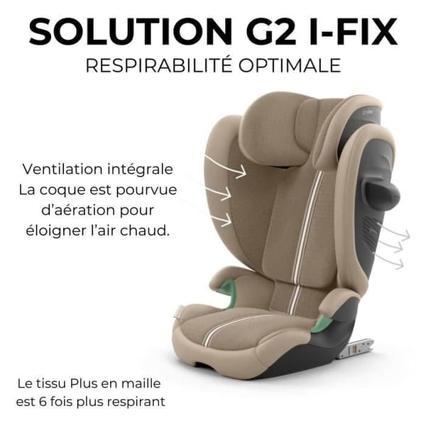 Cybex Gold SOLUTION G2 I-FIX -turvaistuin 3–12 vuotta - Ryhmä 2/3 - 100–150 cm Sumunharmaa | vaaleanharmaa
