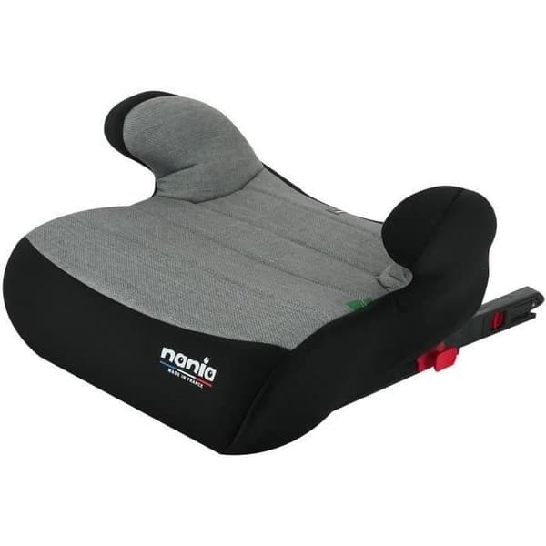 Isofix-beslag til boostersæde NANIA ALPHIX 135-150 cm R129 – fra 8 til 12 år – Fremstillet i Frankrig – Med armlæn – Grå