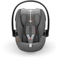 Miniatyrbillede 2 af 6: Cloud G CYBEX i-Size babyautostol - Liggende - Åndbart stof - Flygodkendt - Moon Black