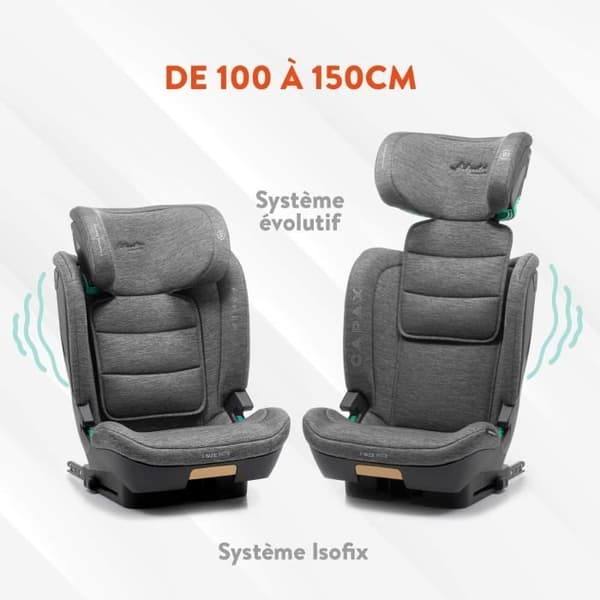 Autostol - BABY CAR - CAPAX BLACK LINE - 4-12 år - I-Size - 100-150 cm