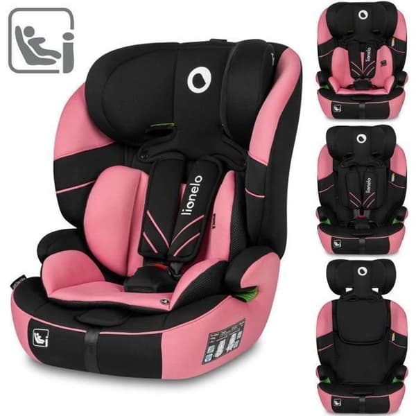 Bilbarnstol LIONELO Levi One i-Size - Rosa - 76-150 cm - Grupp 1/2/3