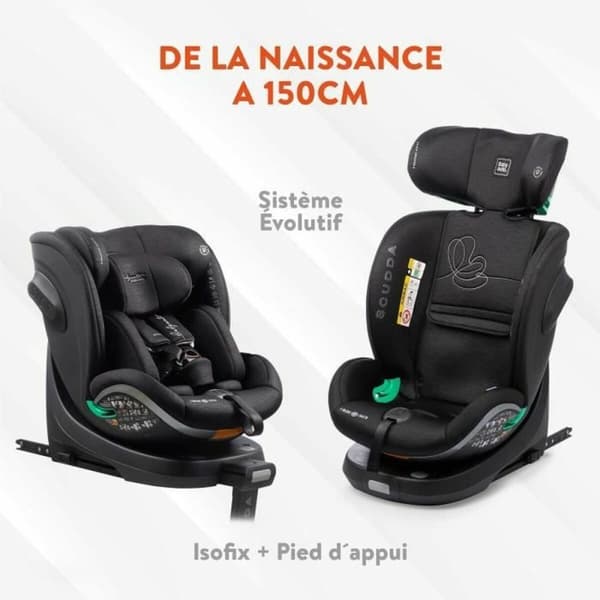 stol Babyauto SCUDDA GREY DOBBY Grå 0 (de 0 a 10 kilos) 0+ (de 0 a 13 kilos) I (9 - 18 kg) II (15-25 kg) III (22 - 36 kg) Børns