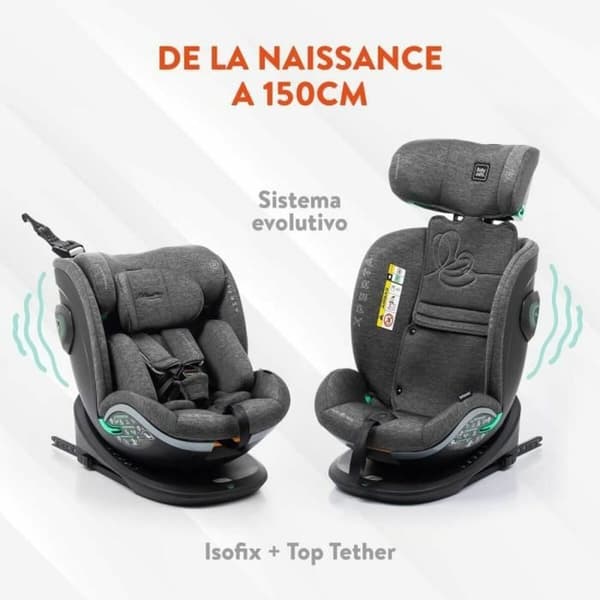 stol Babyauto XPERTA GREY DOBBY Grå 0 (de 0 a 10 kilos) I (9 - 18 kg) II (15-25 kg) III (22 - 36 kg) Børns ECE R129